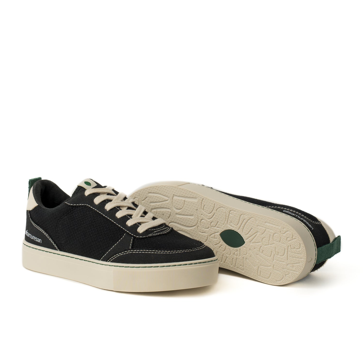 Vegan sneaker Puyi black-white SON045