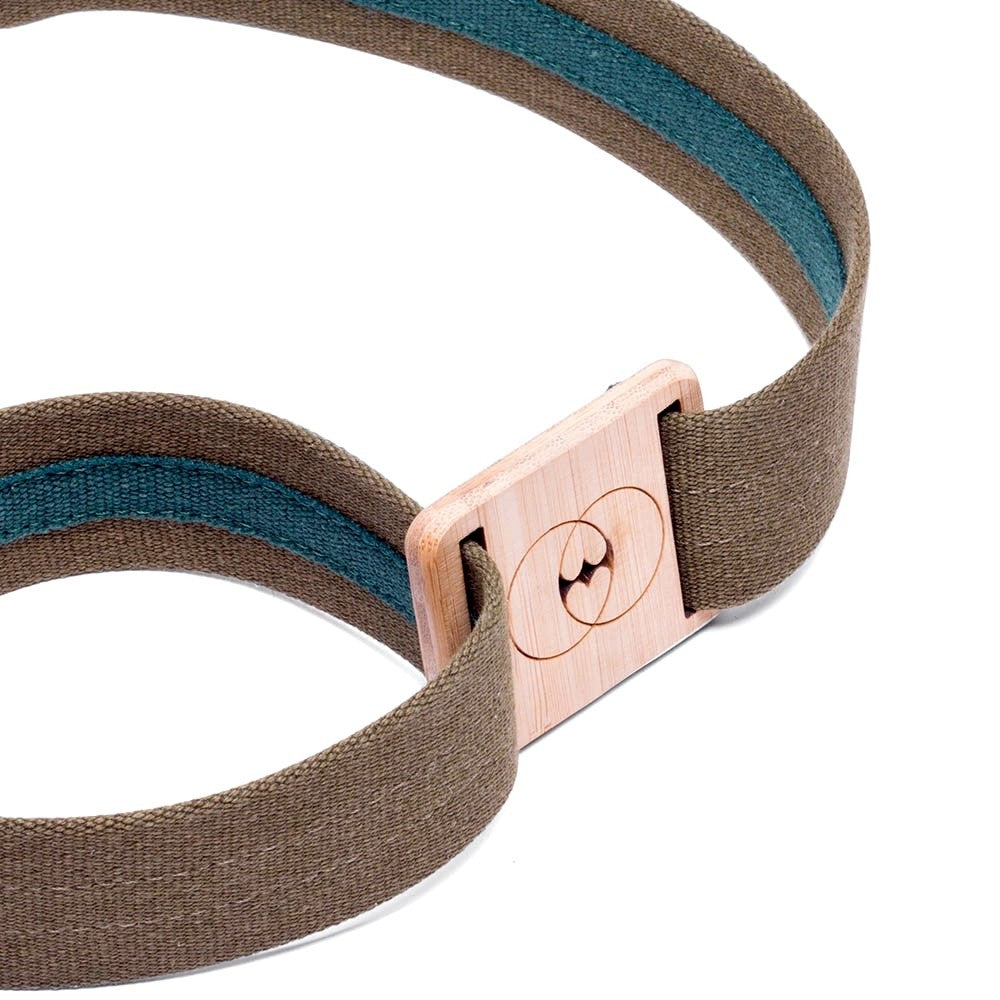 Vegan belt made with recycled cotton and bamboo buckle - VESICA PISCIS FOOTWEAR