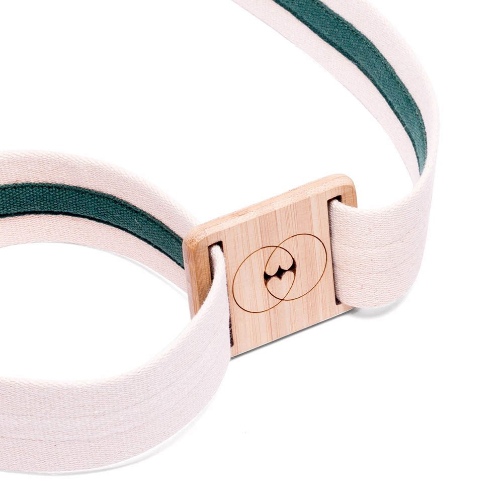 Vegan belt made with recycled cotton and bamboo buckle - VESICA PISCIS FOOTWEAR