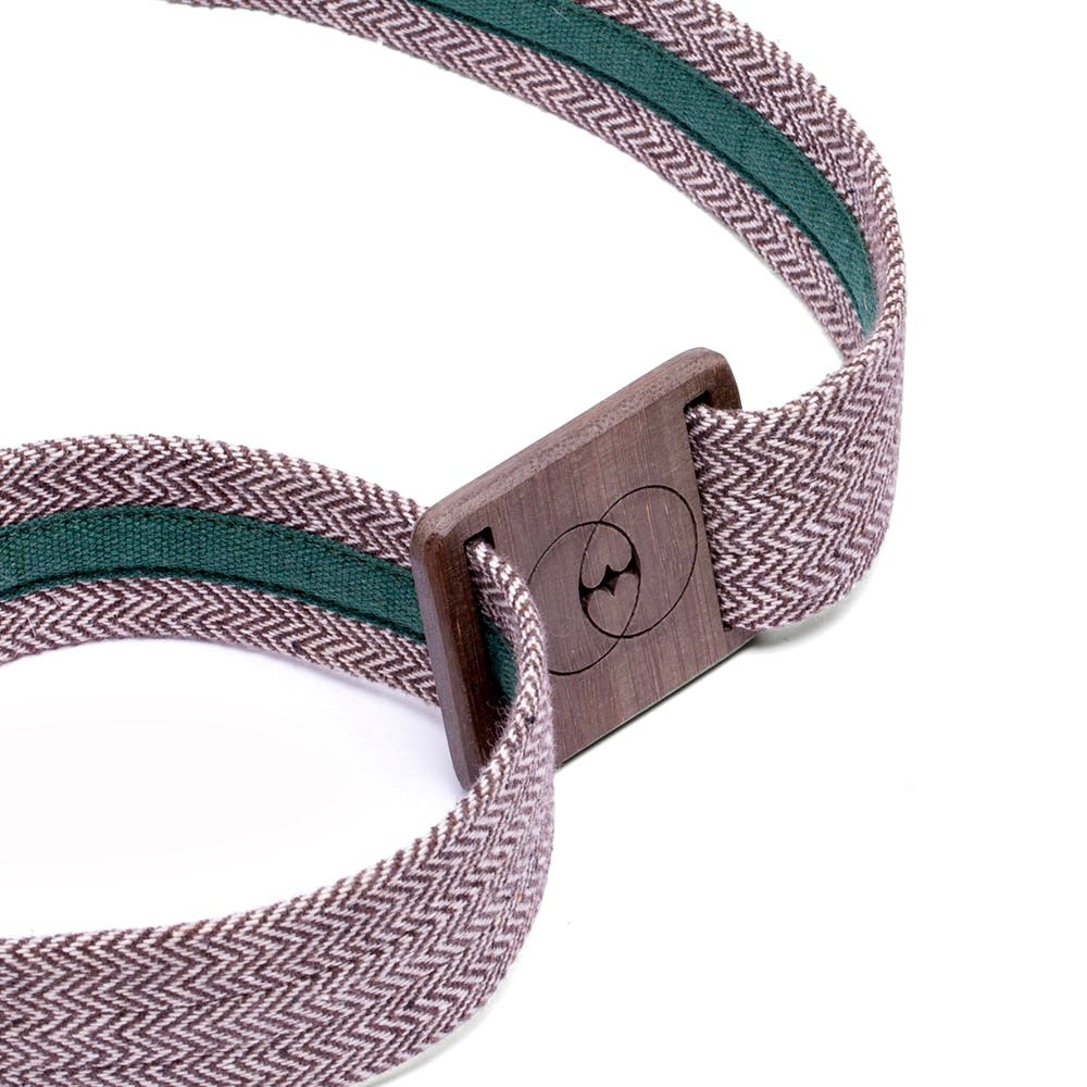 VEGAN BELT MADE WITH RECYCLED COTTON AND BAMBOO BUCKLE - VESICA PISCIS FOOTWEAR
