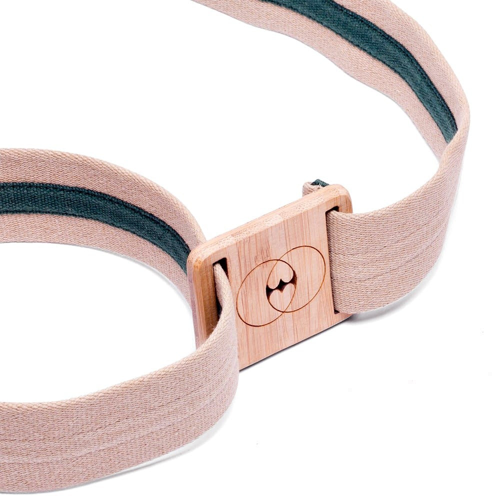 Vegan belt made with recycled cotton and bamboo buckle - VESICA PISCIS FOOTWEAR