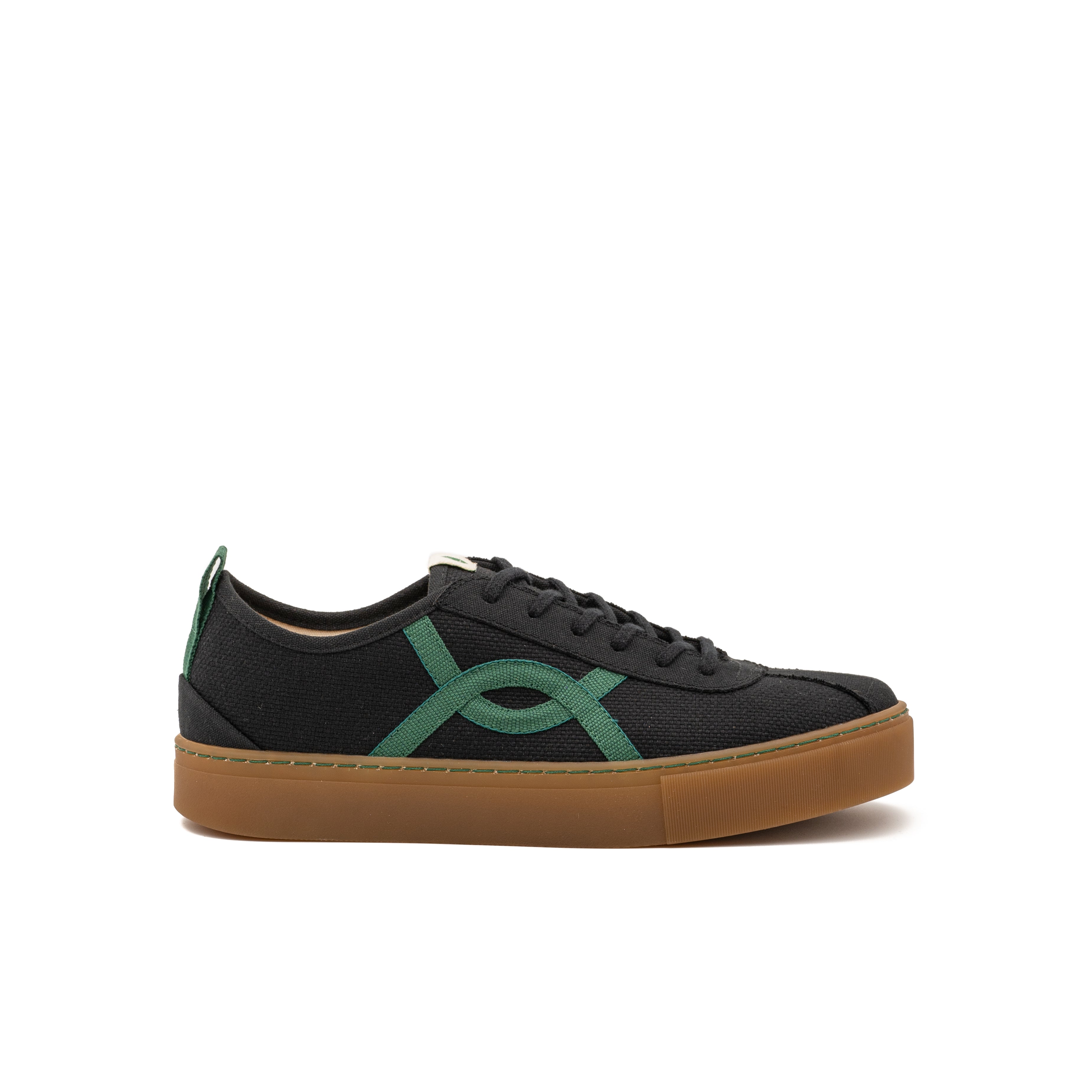 Buy Vegan Trainers of recycled cotton black caramel – VESICA