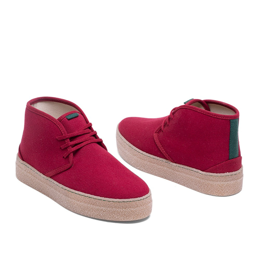 Vegan booty of recycled cotton bordeaux - VESICA PISCIS FOOTWEAR