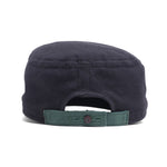 VEGAN CAP OF RECYCLED COTTON BLACK AND COCONUT BUTTON - RUMI - VESICA PISCIS FOOTWEAR