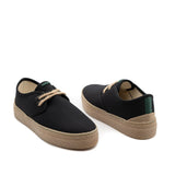 Vegan shoe of recycled cotton black - VESICA PISCIS FOOTWEAR