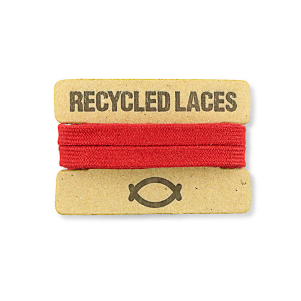 RED RECYCLED LACES - VESICA PISCIS FOOTWEAR