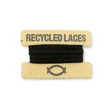 BLACK RECYCLED LACES - VESICA PISCIS FOOTWEAR