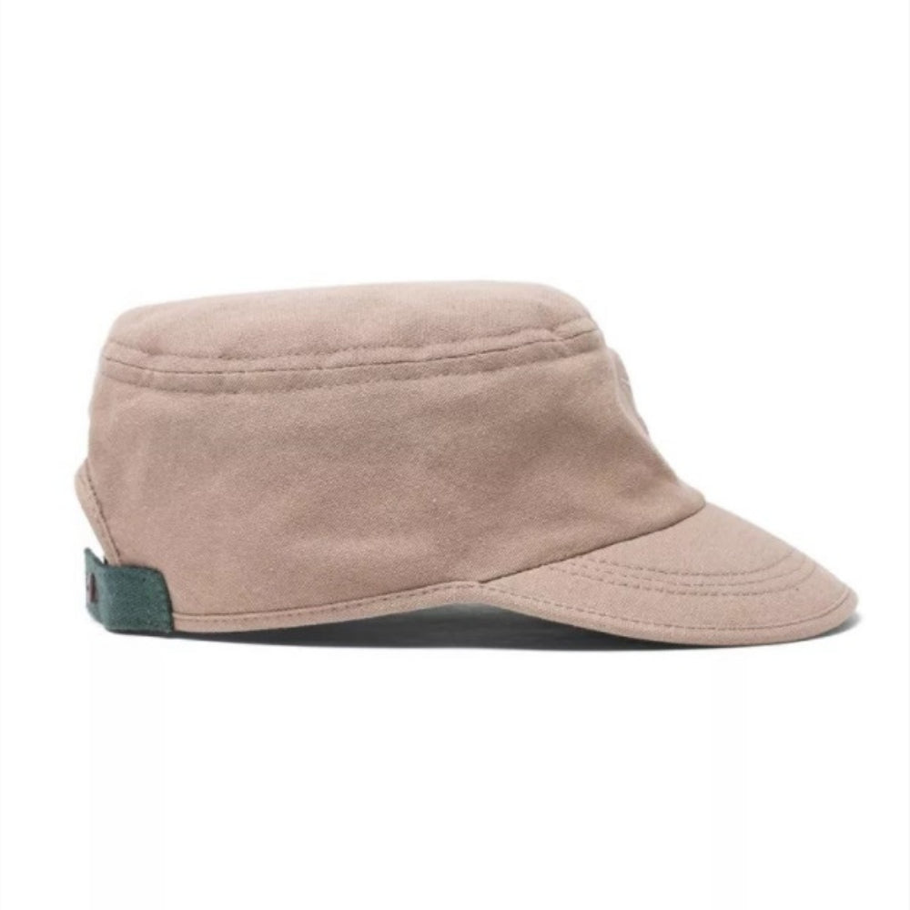 VEGAN CAP OF RECYCLED COTTON BEIGE AND COCONUT BUTTON - RUMI - VESICA PISCIS FOOTWEAR