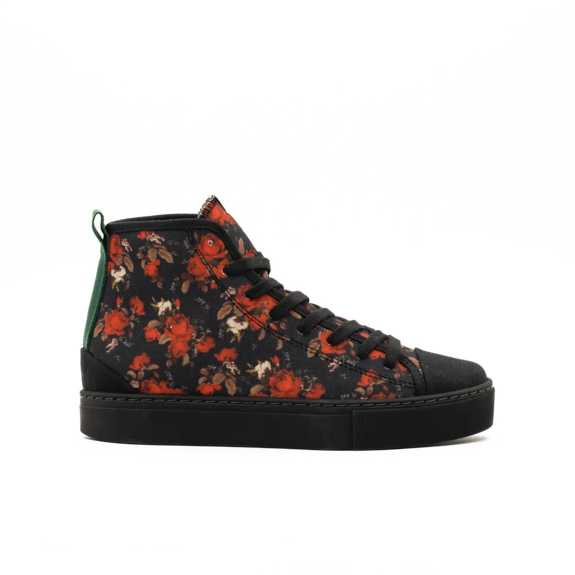 Buy Vegan winter bootie of recycled polyster red roses – VESICA PISCIS ...