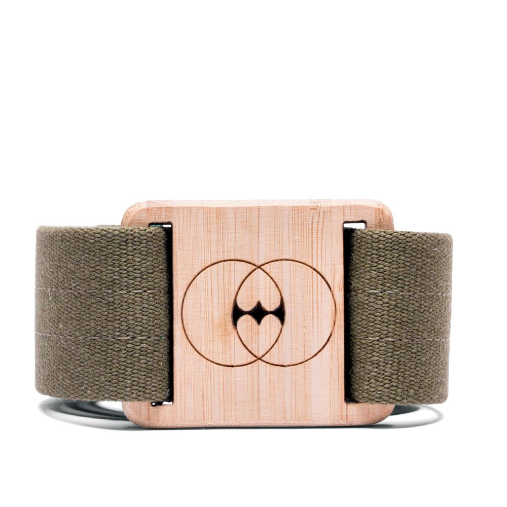 Vegan belt made with recycled cotton and bamboo buckle - VESICA PISCIS FOOTWEAR