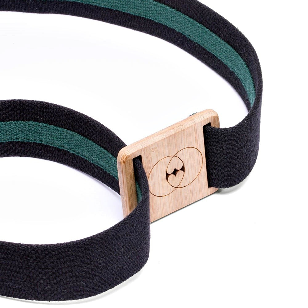 Vegan belt made with recycled cotton and bamboo buckle - VESICA PISCIS FOOTWEAR