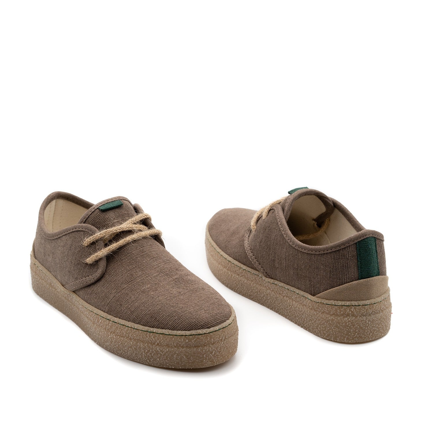 Vegan shoe of organic cotton and jute brown - VESICA PISCIS FOOTWEAR