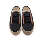 Vegan shoe of recycled cotton black shanti - VESICA PISCIS FOOTWEAR