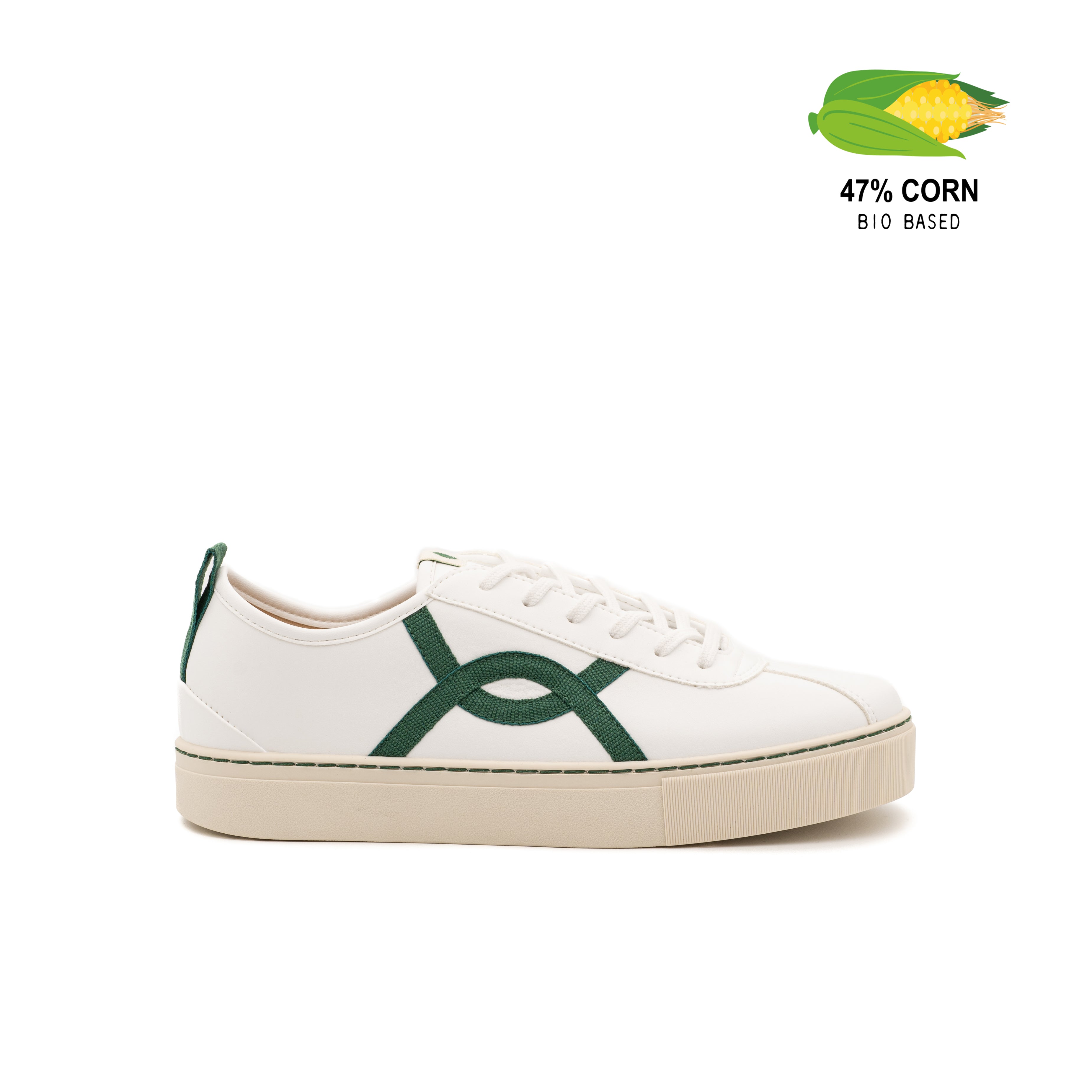 Vegan sneakers white of corn KAF006