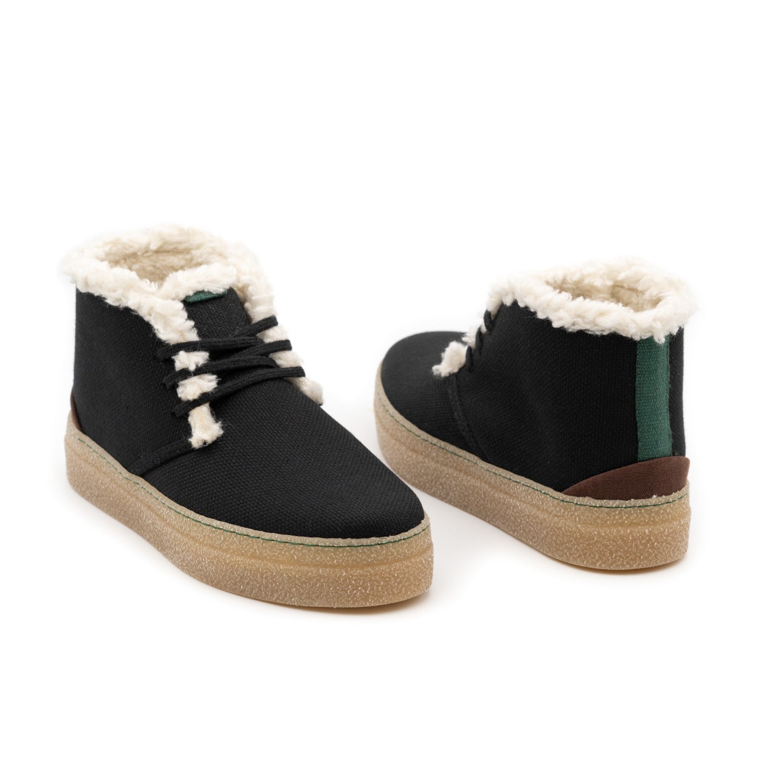 Vegan winter booty of recycled cotton black - VESICA PISCIS FOOTWEAR