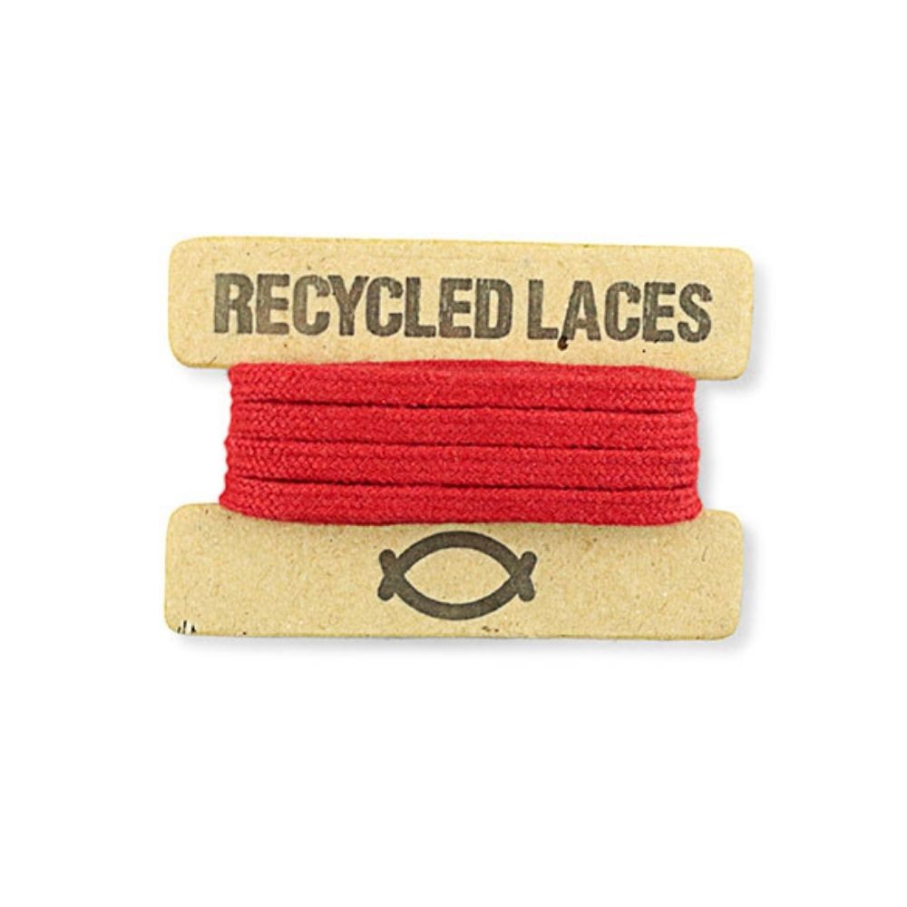 RED RECYCLED LACES - VESICA PISCIS FOOTWEAR