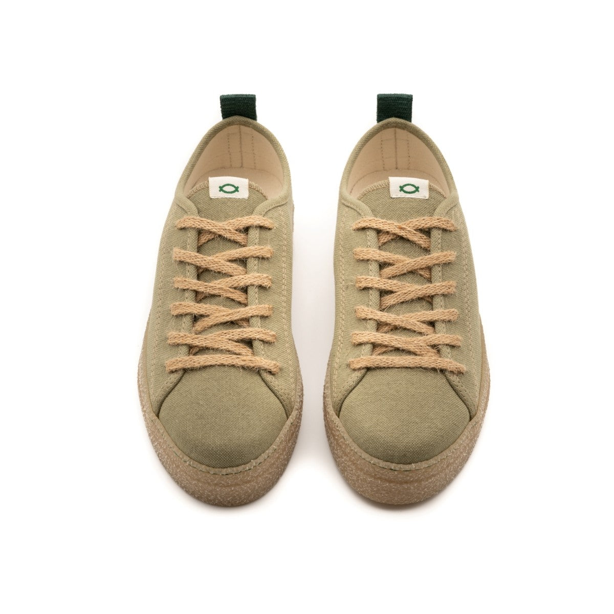 Recycled sneaker of cotton and jute khaki - VESICA PISCIS FOOTWEAR