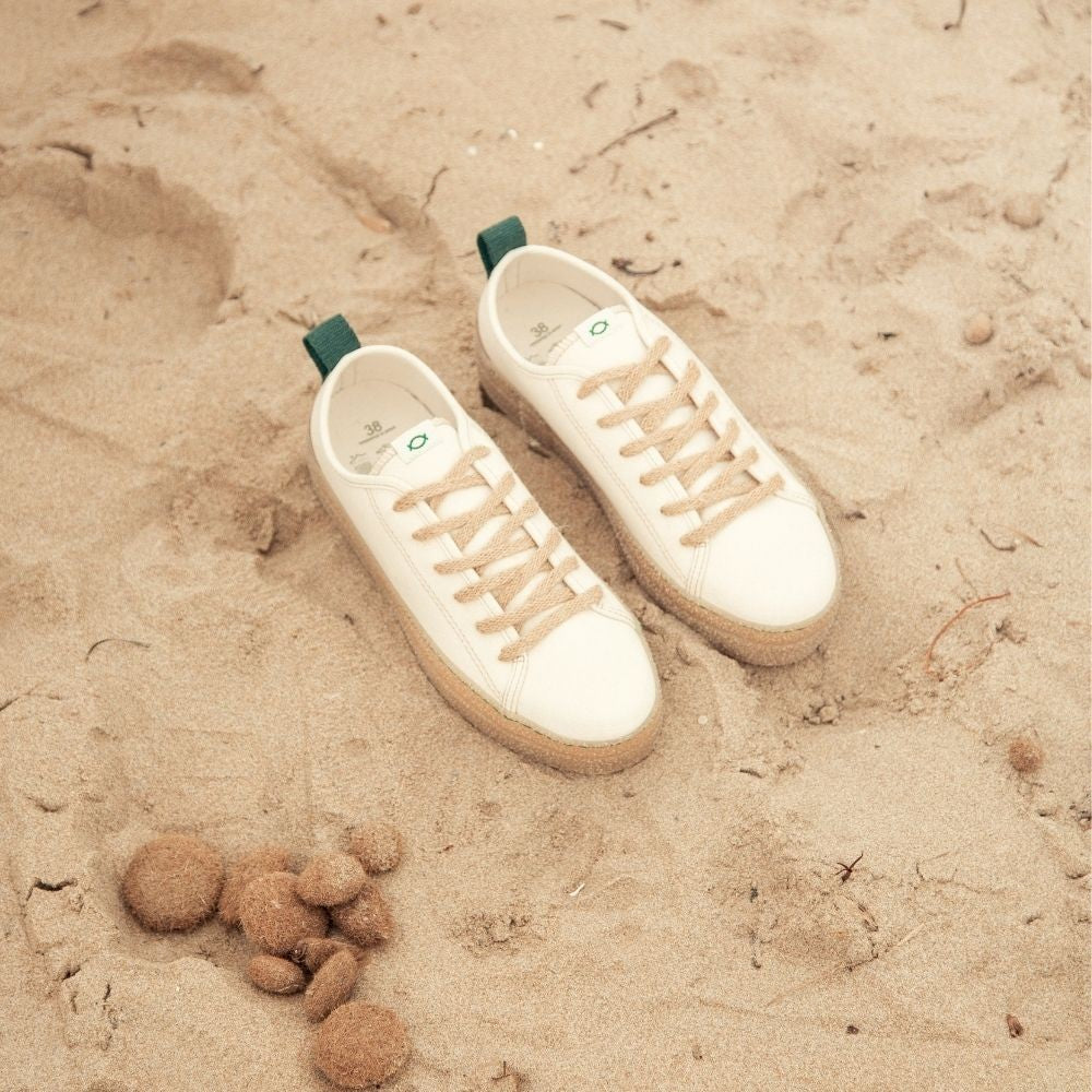 Recycled sneaker of cotton and jute off white - VESICA PISCIS FOOTWEAR