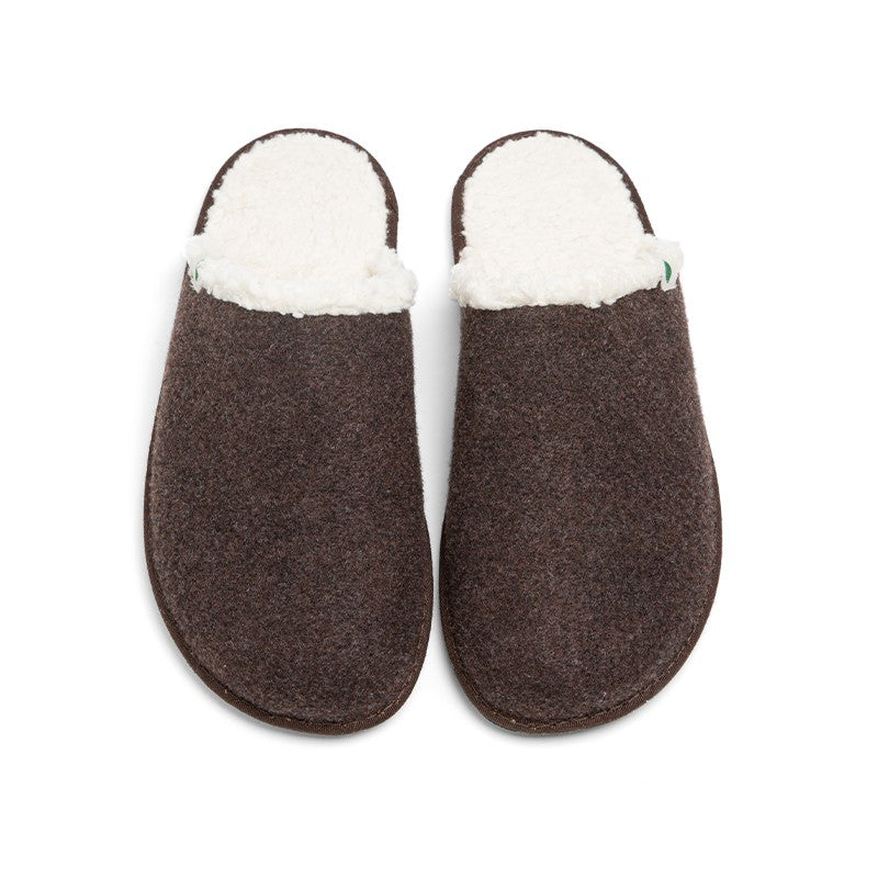 HOME SLIPPER RECYCLED, ORGANIC AND RECYCLABLE / BROWN - VESICA PISCIS FOOTWEAR