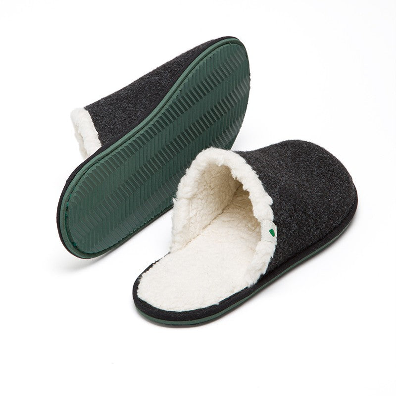 HOME SLIPPER RECYCLED, ORGANIC AND RECYCLABLE / BLACK - VESICA PISCIS FOOTWEAR